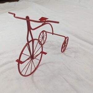 Red Metal Bicycle Decor